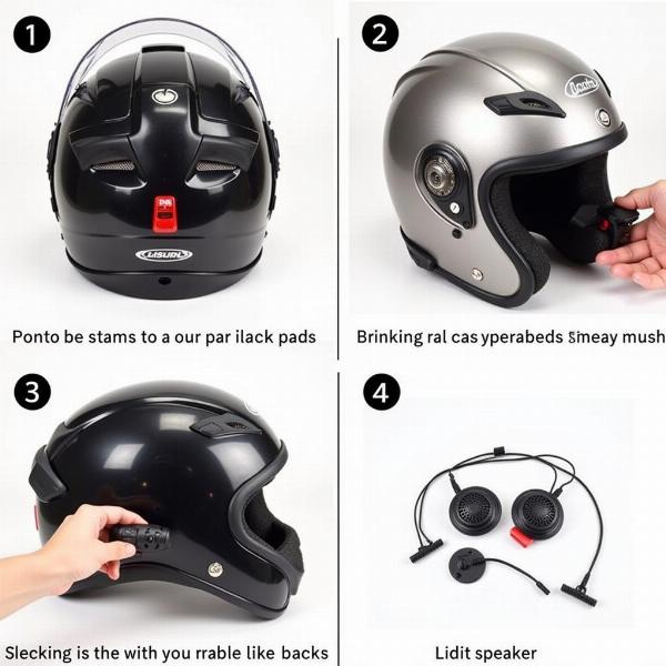 Installation haut parleur casque moto