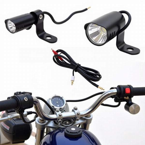 Installation de LED longue portée sur une moto