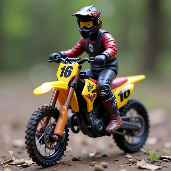 Figurine Jouet Moto Cross avec Pilote