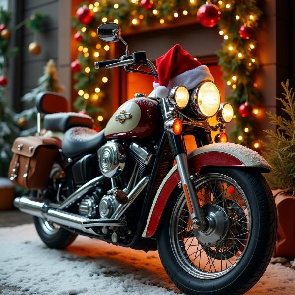 Image Joyeux Noël Moto Classique