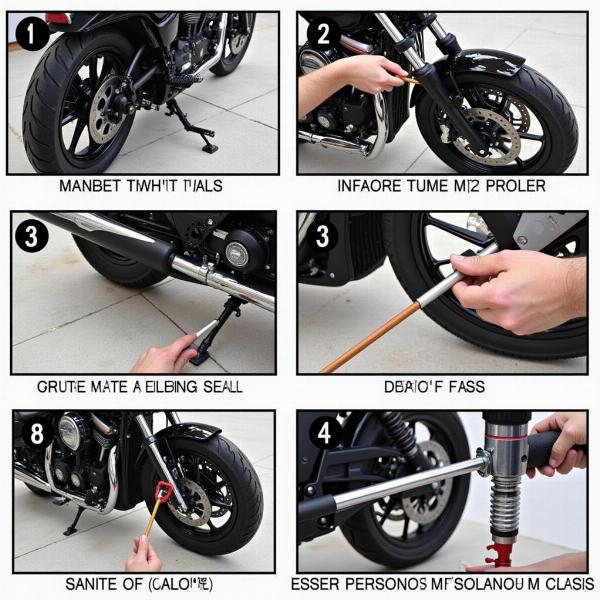 Installation d'un kit de rabaissement pour moto