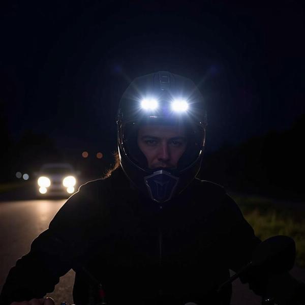 Amélioration de la visibilité la nuit grâce aux LEDs pour casque moto