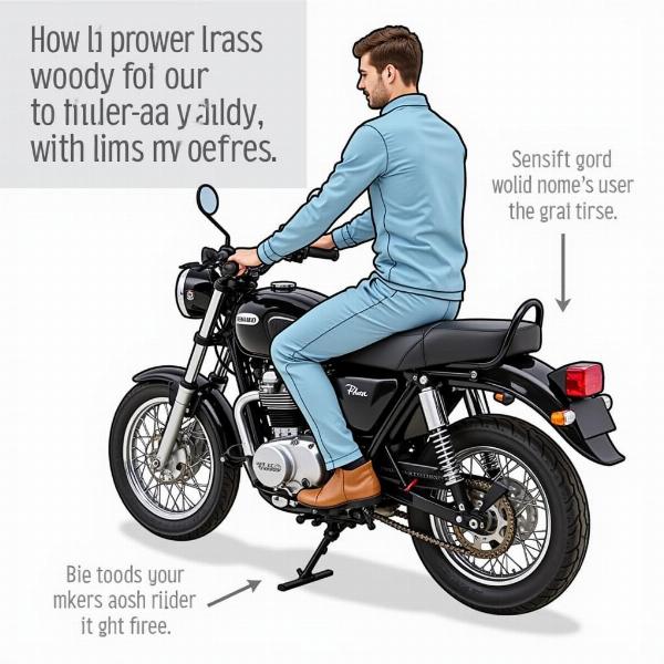 Positionnement correct pour lever la moto avec la béquille centrale