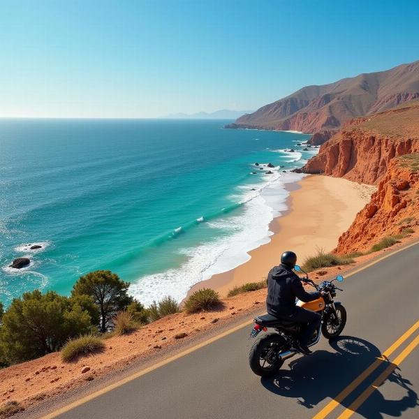 Route côtière marocaine et location de moto