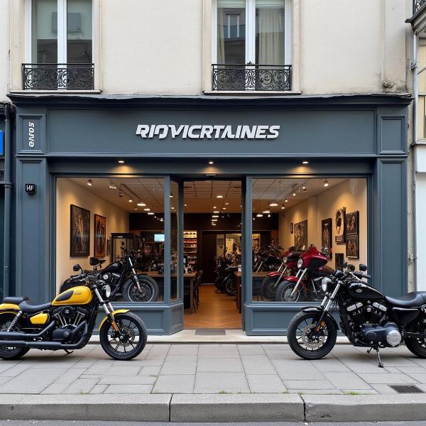 Extérieur d'un magasin de motos à Melun