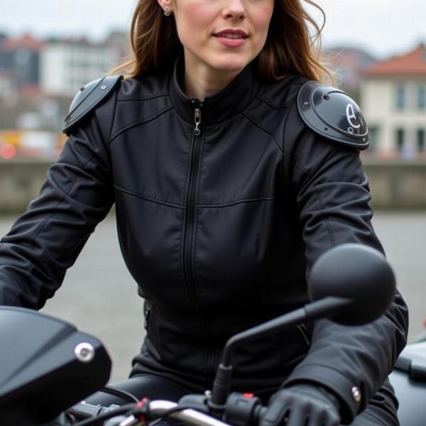 Manteau femme moto avec protections intégrées