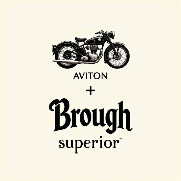 Marques de motos françaises de luxe : Logo des marques Avinton et Brough Superior.