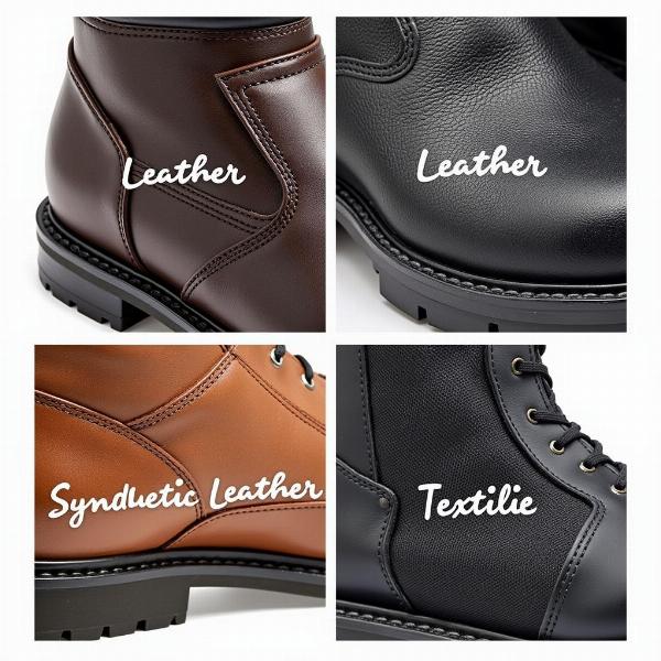 Différents types de matières pour les chaussures moto : cuir, synthétique et textile