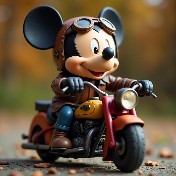 Figurine Mickey en moto