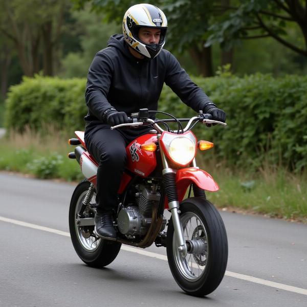 Moto 50cc cross homologuée roulant sur route