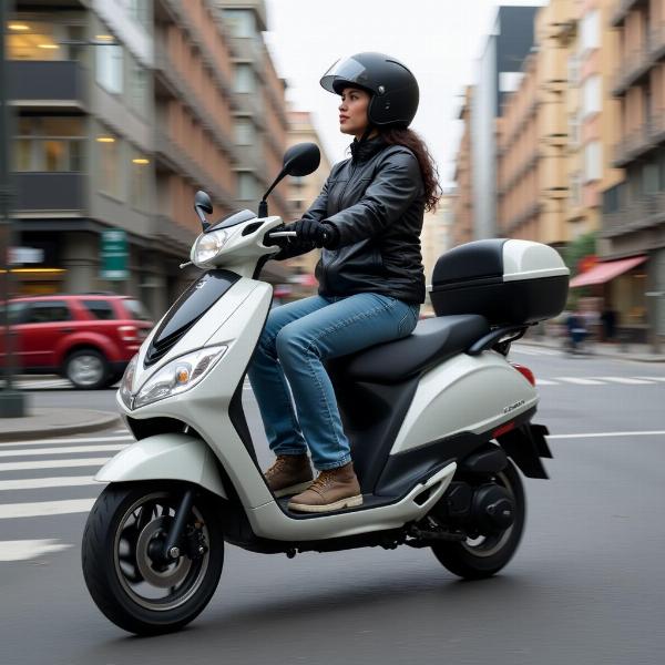 Conduite facile avec une moto automatique