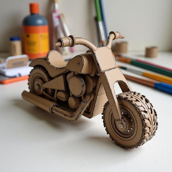 Moto en carton écologique et économique