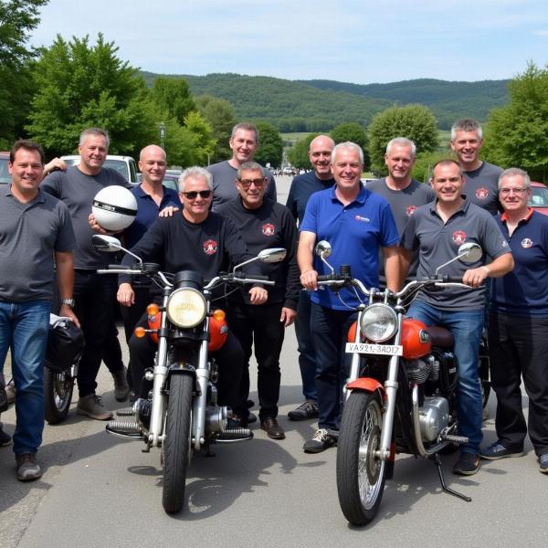 Membres du Moto Club Airbus Nantes