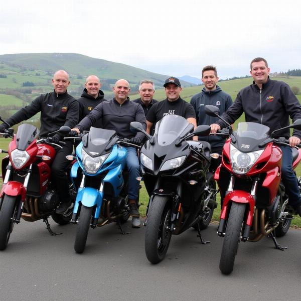 Membres du Moto Club de Saint-Thibéry