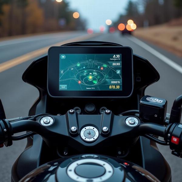 Moto connectée avec interface digitale