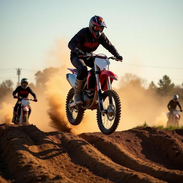 Action de Motocross et Dirt Bike