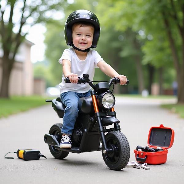 Sécurité et entretien d'une moto électrique pour enfant