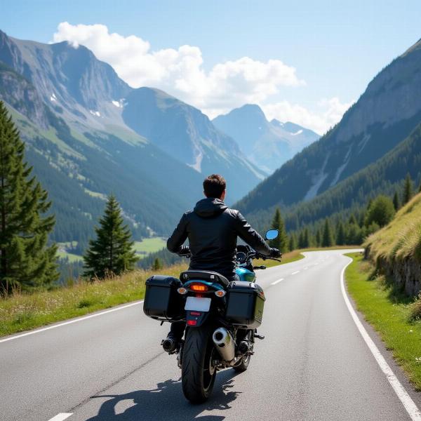 Moto d'occasion Grenoble route Alpes