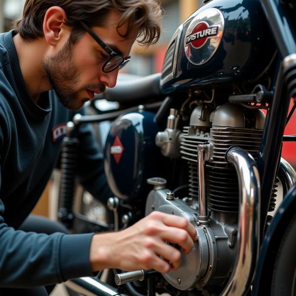 Entretien d'une moto de légende à Dijon