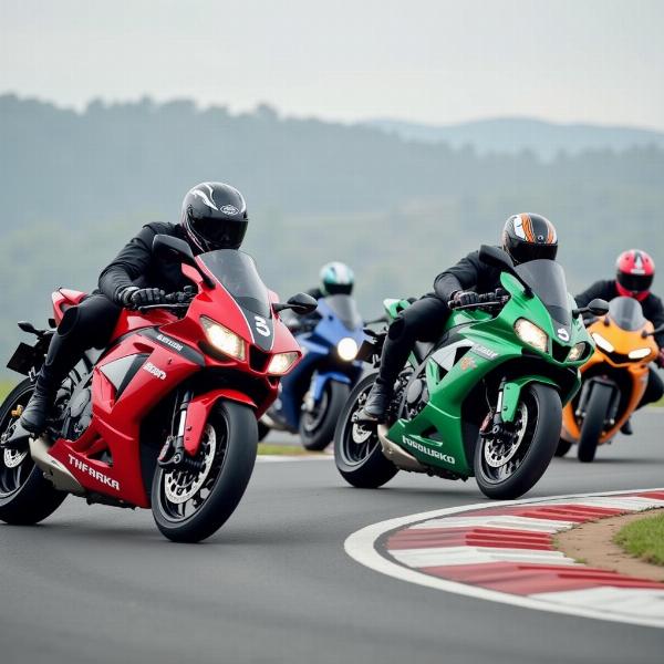 Essai comparatif de motos sportives dans Moto Revue