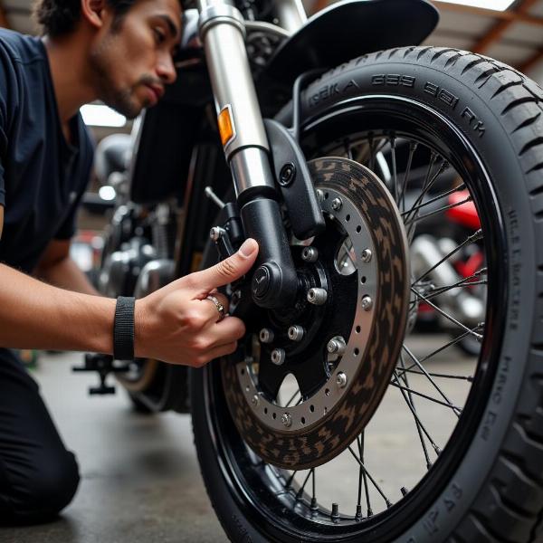 Inspection d'une moto d'occasion à Toulon