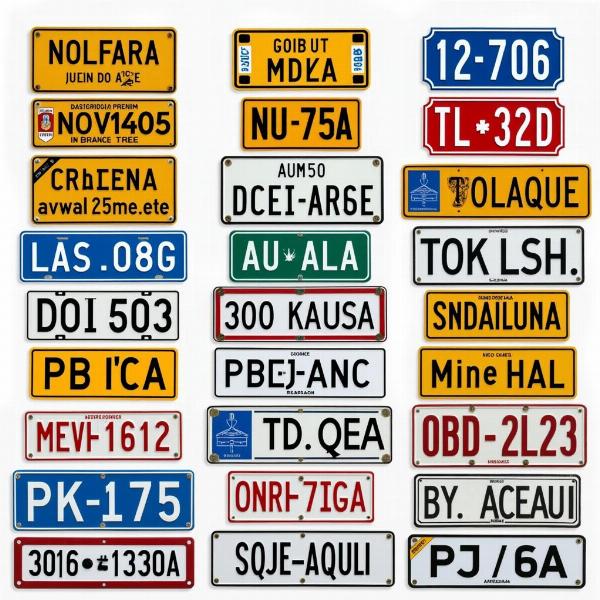 Options de petites plaques pour moto