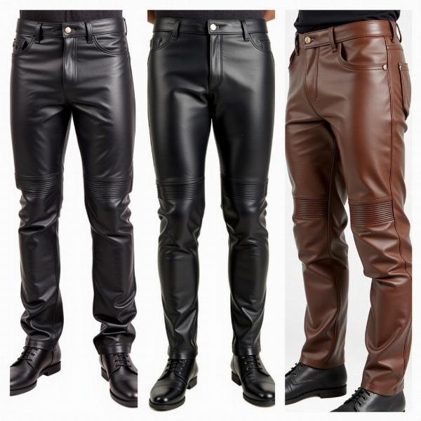 Différents types de pantalons moto en cuir pour homme: racing, touring et vintage.