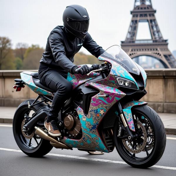 Personnalisation peinture moto à Paris