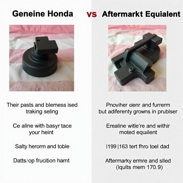 Comparaison entre pièces Honda d'origine et adaptables