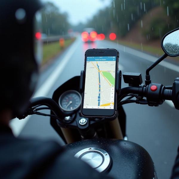 Porte téléphone moto étanche sous la pluie