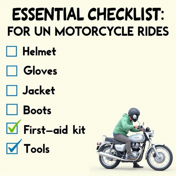 Checklist préparation sortie moto