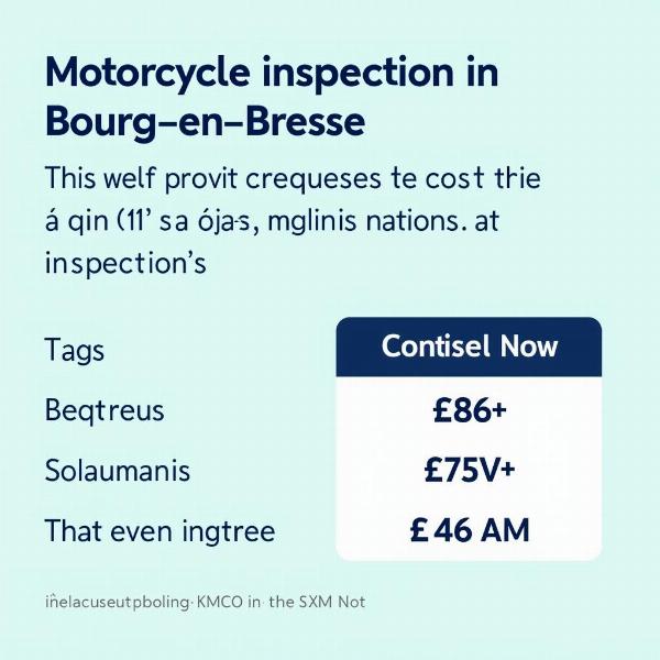 Prix du Contrôle Technique Moto à Bourg-en-Bresse