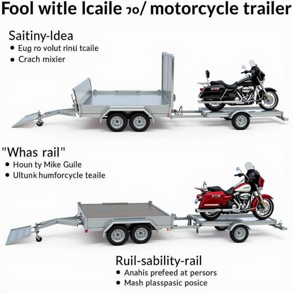 Remorque moto plateau vs rail