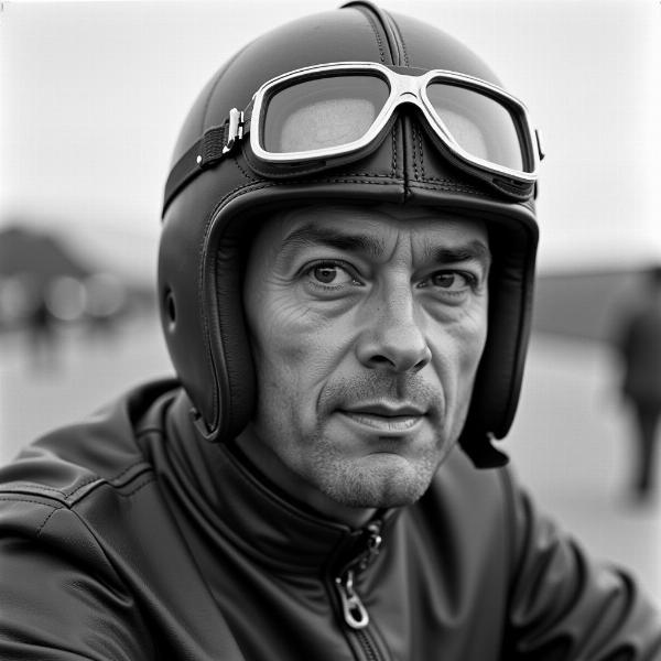 Portrait de René Guili, pilote moto légendaire