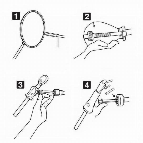 Installer des rétroviseurs aileron sur une moto