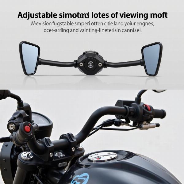 Rétroviseur moto Shaft avec un système de réglage précis de l'angle de vision, pour un confort optimal en conduite.