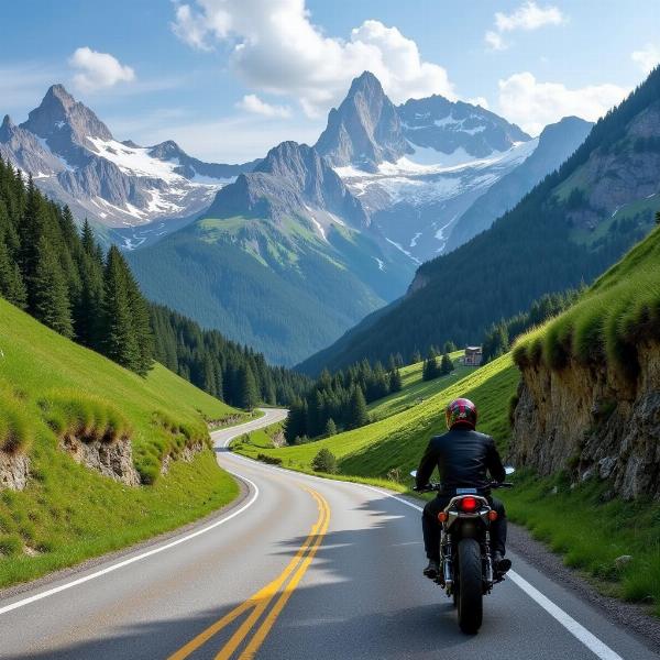 Route des Alpes Moto Paysage