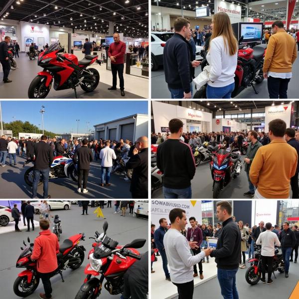 Visiteurs au Salon de la Moto Lyon 2024