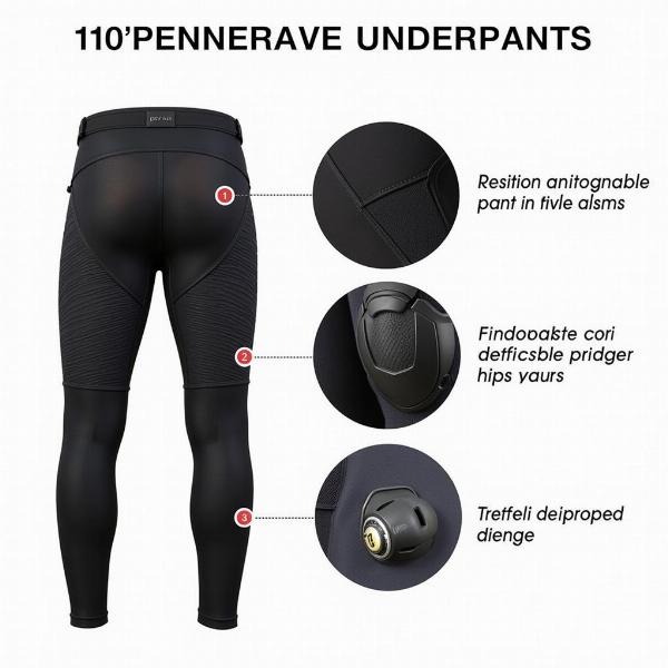 Sous-pantalon moto renforcé avec protection aux zones critiques