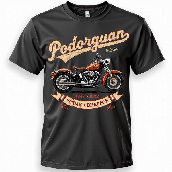 Tee-shirt moto vintage homme avec un design biker rétro.