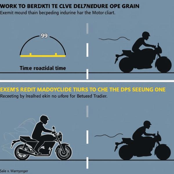 Temps de réaction d'un motard face à un excès de vitesse