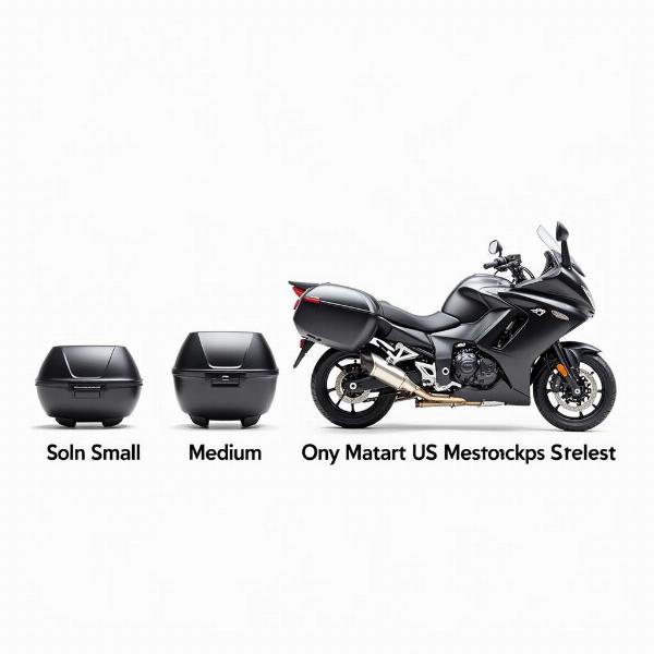 Différentes tailles de top case pour moto 125