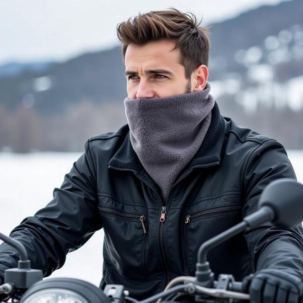 Tour de cou moto homme pour l'hiver