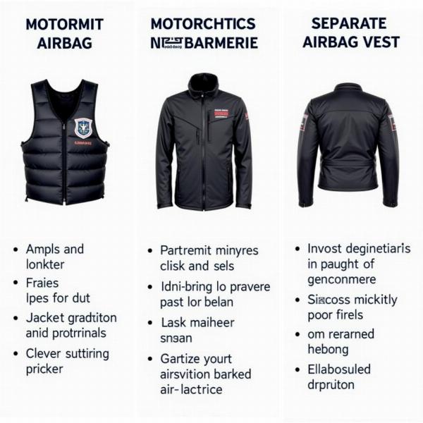 Différents types d'airbags moto pour la gendarmerie