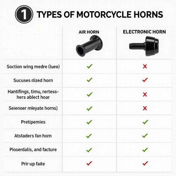 Différents types de klaxon moto: classique, air comprimé, électronique