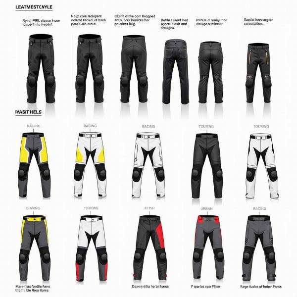 Différents types de pantalons en cuir pour moto