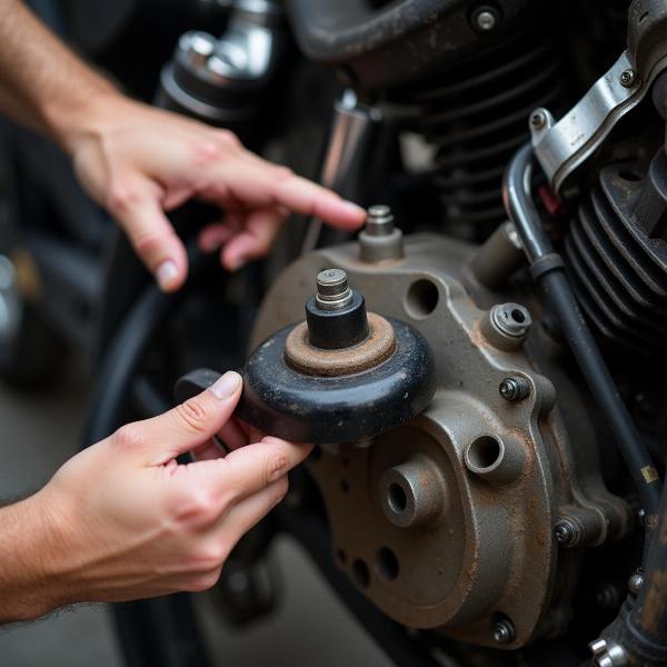 Vérifier état pièce moto