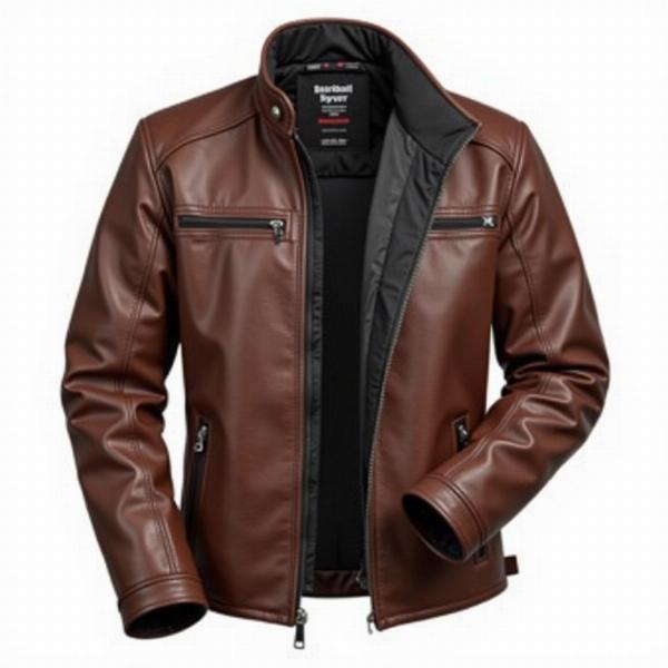 Veste en cuir moto touring avec doublure amovible