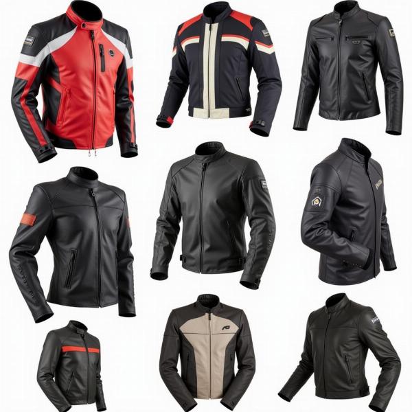 Différents types de vestes hiver moto homme en cuir et textile