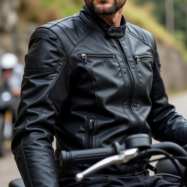 Veste Ixon moto en cuir pour homme